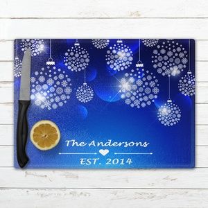 Personalized Holiday Glass Cutting Boards